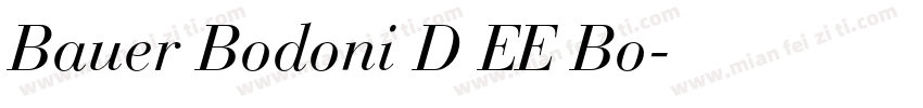 Bauer Bodoni D EE Bo字体转换